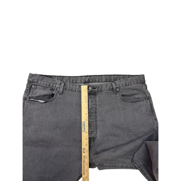 Levis 501 Jeans Mens 44x32 (42x31) Gray Original Fit Button Fly Stretch Casual - Picture 10 of 12